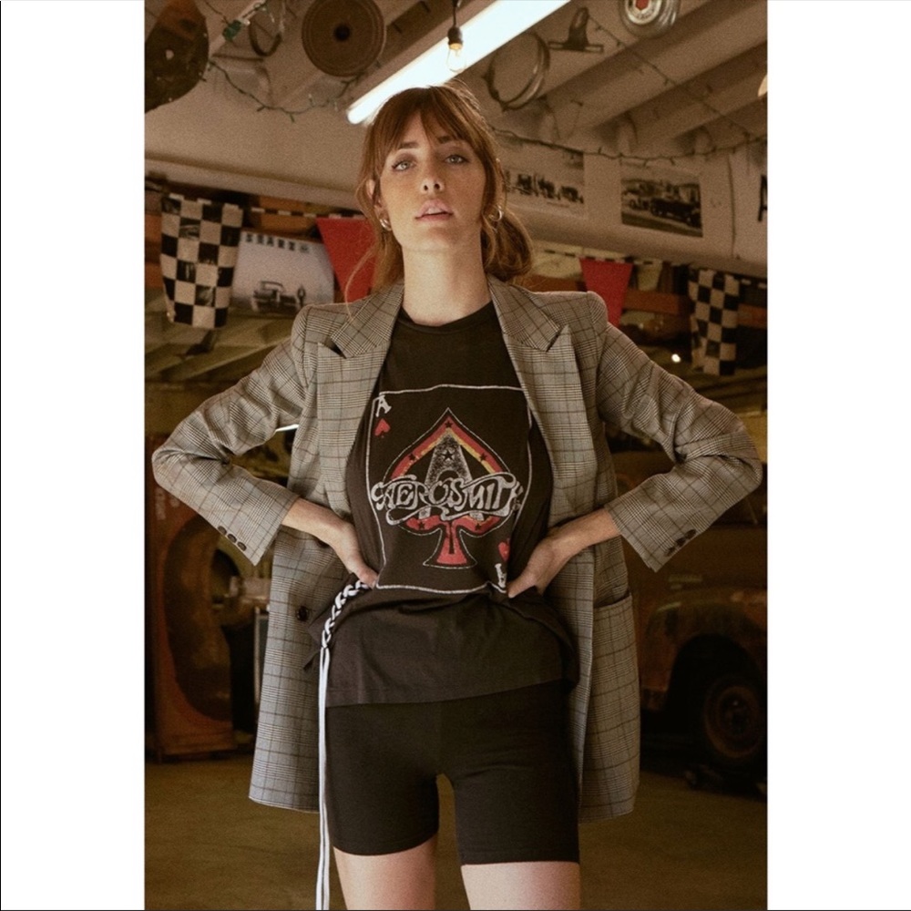 Daydreamer Aerosmith Ace Lace Burnout Graphic Tee